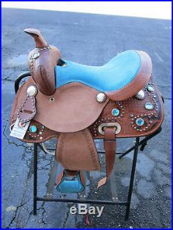 Pony Kids Youth Premium Leather Tooled Leather Western Horse Child Saddle 12 13