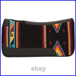 Pony Size 23 x 24 Contoured Wool Blend Saddle Pad for Shock Absorption