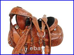 Pony Western Saddle Kids Youth Child Pleasure Trail Floral Tooled Tack 10 12 13