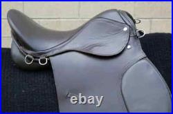 Premium Brown Leather English Horse All Purpose Jumping Saddle Size 16 17