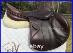 Premium Dark Brown English Close Contact Saddle Eco- Leather Horse Riding Saddle