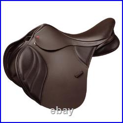 Premium Dark Brown English Jumping Saddle Close Contact 16 Inch Horse Tack