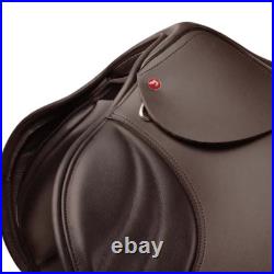 Premium Dark Brown English Jumping Saddle Close Contact 16 Inch Horse Tack