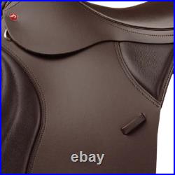 Premium Dark Brown English Jumping Saddle Close Contact 16 Inch Horse Tack