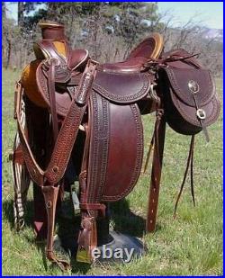 Premium Leather Wade Western Roping Ranch Horse Saddle Tack Set 14 to 18 (Y&Z)