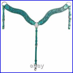 Premium Leather Western Barrel Horse Saddle Tack Set Size 14 to 18 (Y&Z)