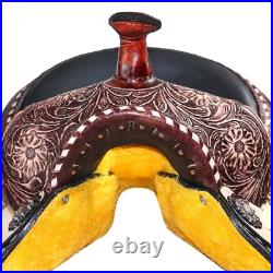 Premium Leather Western Barrel Racing Horse Saddle Tack Set Size 14 to 18Y-21