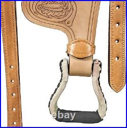 Premium Leather Western Barrel Racing Horse Saddle Tack Set Size 14 to 18