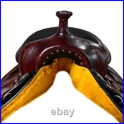 Premium Leather Western Barrel Racing Horse Saddle Tack Set Size 14 to 18