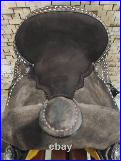 Premium Leather Western Barrel Racing Horse Saddle Tack Set Size 14 to 18