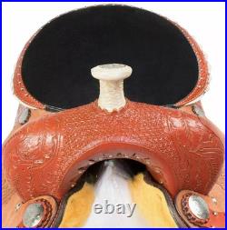 Premium Leather Western Barrel Racing Horse Tack Saddle Set in All Sizes