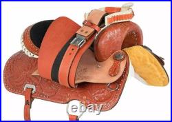 Premium Leather Western Barrel Racing Horse Tack Saddle Set in All Sizes