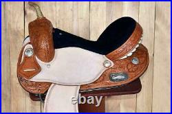 Premium Leather Western Barrel Racing Trail Horse Tack Saddle Size 10 to 19 F/S