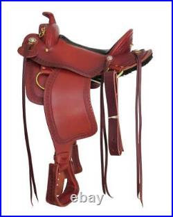 Premium Leather Western Horse Trail Saddle Hand Carved Stylish Design