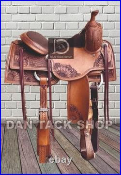Premium Leather Western Leather Ranch Saddle with Tack Set and Free Shipping