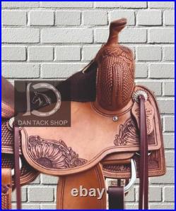 Premium Leather Western Leather Ranch Saddle with Tack Set and Free Shipping