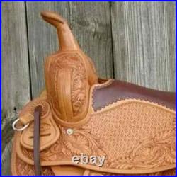 Premium Quality Leather Horse Western Saddle With Tack Set All Size