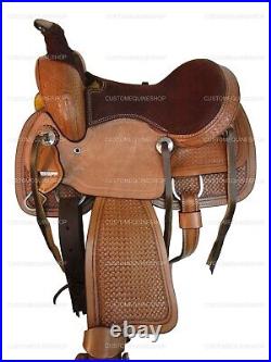 Premium Tooled Kids Western Saddle Horse Barrel Racing Pleasure Set 10 12 13
