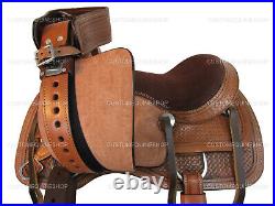 Premium Tooled Kids Western Saddle Horse Barrel Racing Pleasure Set 10 12 13