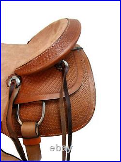 Premium Tooled Western Roping Saddle Horse Pleasure Ranch Tack Set 15 16 17 18