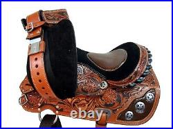 Premium Tooled Western Saddle Youth Kids Child Pleasure Barrel Trail 12 13 14