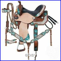 Premium Western Leather Barrel Horse Saddle Tack Set 10-18 Trail-Tested Quality