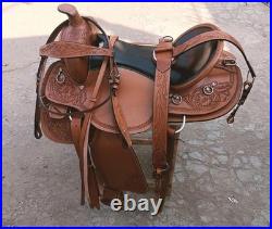 Premium Western Leather Saddle, Hand Made Western Saddle With Complete Set