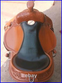 Premium Western Leather Saddle, Hand Made Western Saddle With Complete Set