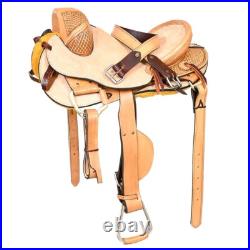 Premium Western Leather Saddle with Skirting Durable & Stylish