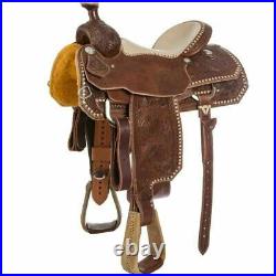 Premium Western Saddle Eco Leather Horse Saddle Tack Set Size 10 to 18 Inch