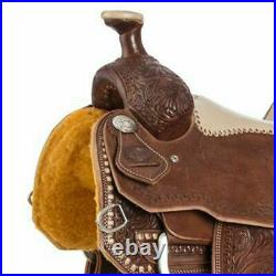 Premium Western Saddle Eco Leather Horse Saddle Tack Set Size 10 to 18 Inch