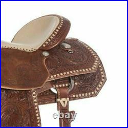 Premium Western Saddle Eco Leather Horse Saddle Tack Set Size 10 to 18 Inch