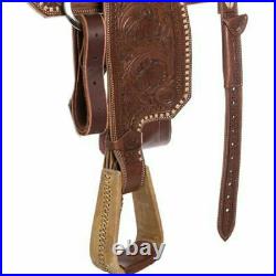 Premium Western Saddle Eco Leather Horse Saddle Tack Set Size 10 to 18 Inch