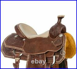 Premium Western Saddle Eco Leather Horse Saddle Tack Set Size 10 to 18 Inch