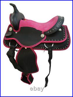 Pro Western Kids Youth Child Barrel Saddle Pleasure Horse Tack Set 12 13 14