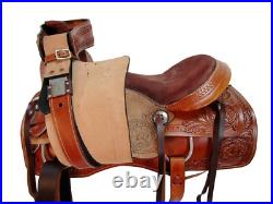Pro Western Saddle Horse Pleasure Trail Tooled Leather Roping Tack 15 16 17 18