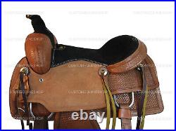 Pro Western Saddle Roping Horse Roper Ranch Pleasure Leather Tack 15 16 17 18