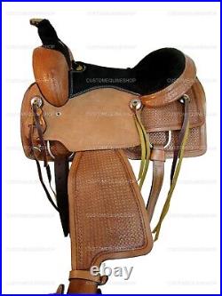 Pro Western Saddle Roping Horse Roper Ranch Pleasure Leather Tack 15 16 17 18