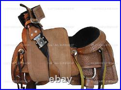 Pro Western Saddle Roping Horse Roper Ranch Pleasure Leather Tack 15 16 17 18