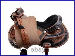 Pro Western Trail Saddle Horse Pleasure Tooled Leather Barrel Tack 15 16 17 18