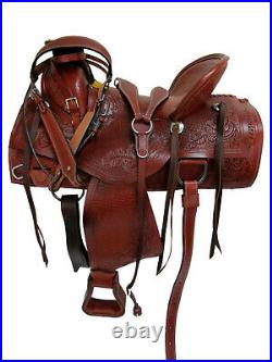 Pro Western Wade Ranch Saddle Roping Roper 15 16 17 Horse Tooled Leather Tack
