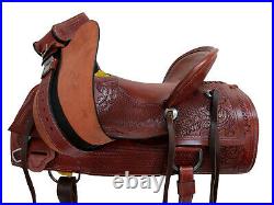 Pro Western Wade Ranch Saddle Roping Roper 15 16 17 Horse Tooled Leather Tack
