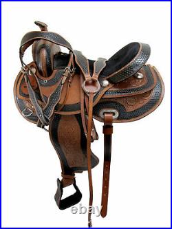 Pro Western Western Barrel Saddle 18 17 16 15 Pleasure Horse Leather Tack Set