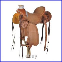 Ranch Roping Wade Horse Saddle Western Tree A Fork Work Leather 12-18 Seat MD144