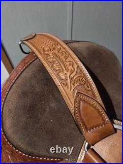 Ranch Saddle Split Rail Silver Royal MATCHING BREAST COLLAR AND HEADSTALL