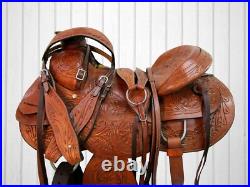 Ranch Wade Deep Seat Saddle Roping Western Horse Saddle Leather Tack 15 16 17 18