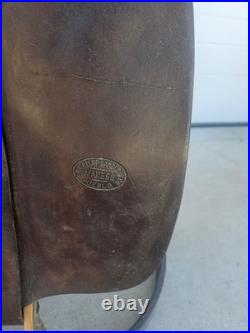 Rare 1890s SC Gallup Pueblo Style Slick Fork Saddle with Brass Horn