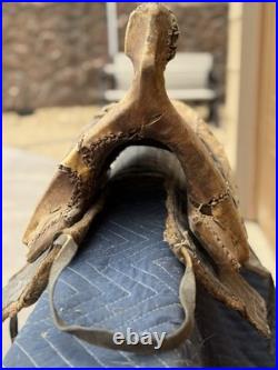 Rare Antique Plains Indian Horse Saddle with saddle pad Museum quality