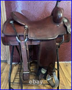 Reinsman Performance 16.5 Cutting Saddle, Brown Leather, 4321-365DN