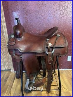 Reinsman Performance 16.5 Cutting Saddle, Brown Leather, 4321-365DN